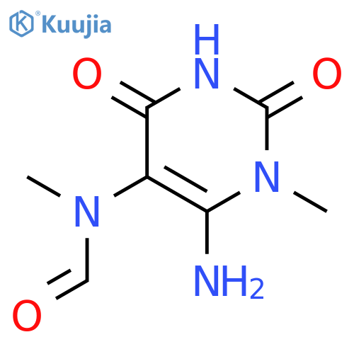 Formamide,N-(6-amino-1,2,3,4-tetrahydro-1-methyl-2,4-dioxo-5-pyrimidinyl)-N-methyl- structure