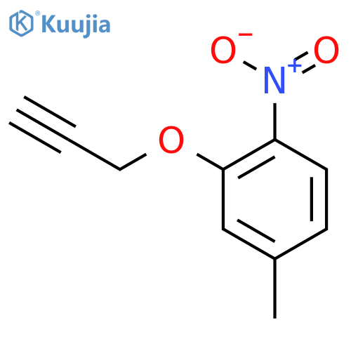 4-methyl-1-nitro-2-(prop-2-yn-1-yloxy)benzene structure
