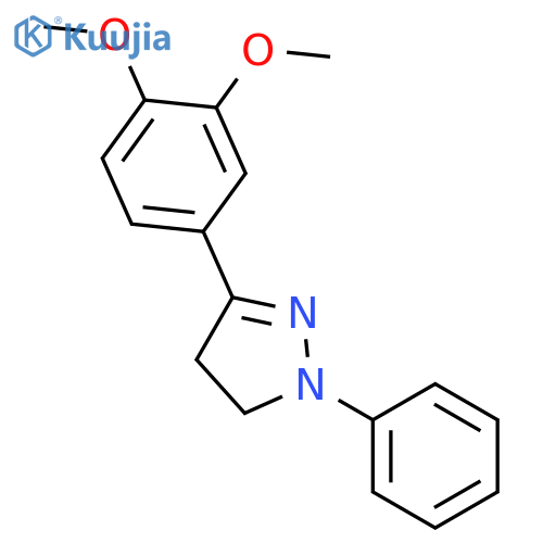 1H-Pyrazole, 3-(3,4-dimethoxyphenyl)-4,5-dihydro-1-phenyl- structure