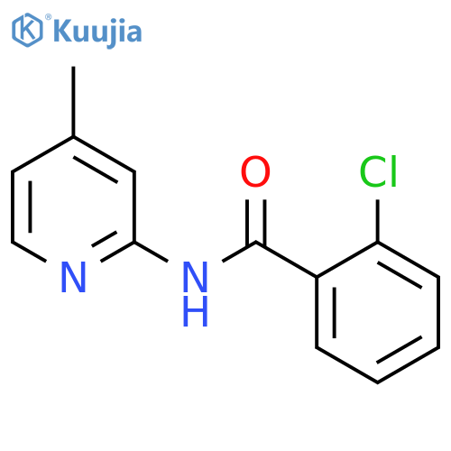 2-chloro-N-(4-methylpyridin-2-yl)benzamide structure