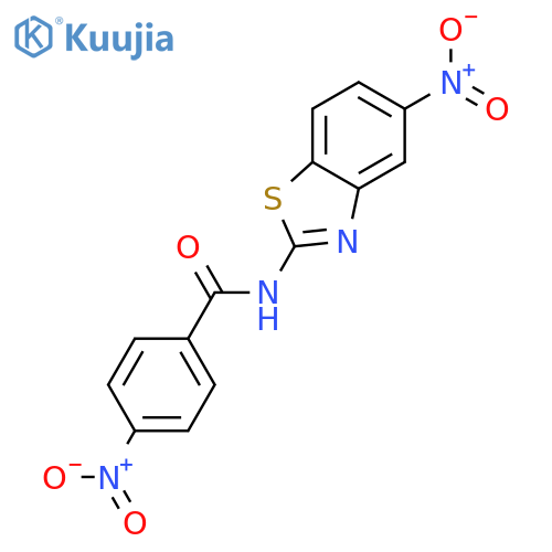 4-nitro-N-(5-nitro-1,3-benzothiazol-2-yl)benzamide structure