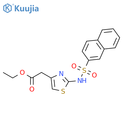 4-Thiazoleacetic acid, 2-[(2-naphthalenylsulfonyl)amino]-, ethyl ester structure