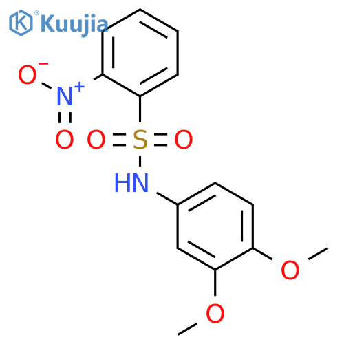 N-(3,4-dimethoxyphenyl)-2-nitrobenzene-1-sulfonamide structure