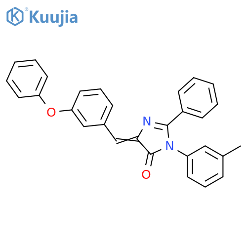 4H-Imidazol-4-one,3,5-dihydro-3-(3-methylphenyl)-5-[(3-phenoxyphenyl)methylene]-2-phenyl- structure