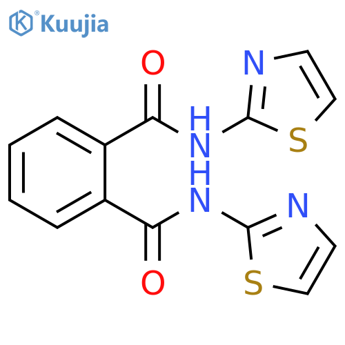 1,2-Benzenedicarboxamide, N,N'-bis(2-thiazolyl)- structure