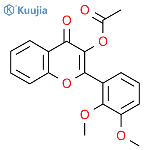 2-(2,3-dimethoxyphenyl)-4-oxo-4H-chromen-3-yl acetate structure