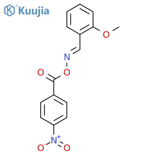 (E)-[(2-methoxyphenyl)methylidene]amino 4-nitrobenzoate structure