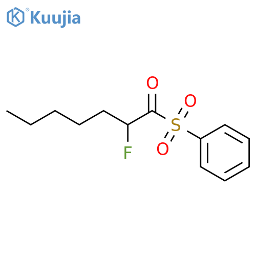 Benzene, [(2-fluoro-1-oxoheptyl)sulfonyl]- structure