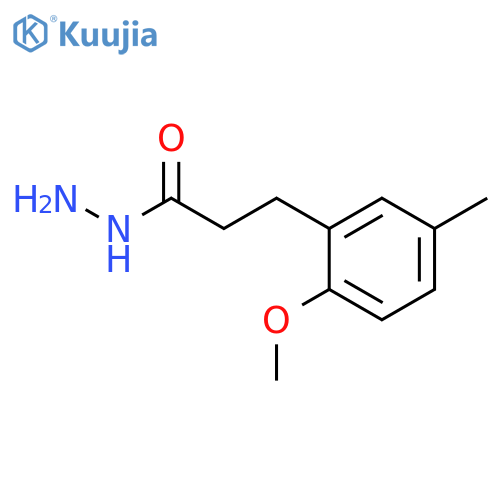 Benzenepropanoic acid, 2-methoxy-5-methyl-, hydrazide structure