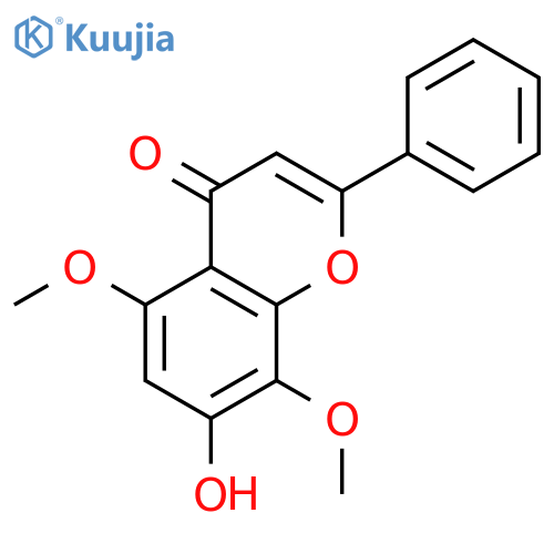4H-1-Benzopyran-4-one, 7-hydroxy-5,8-dimethoxy-2-phenyl- structure