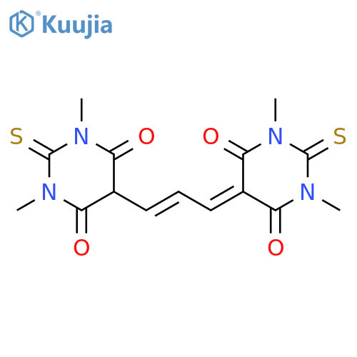 5-[(e)-3-(1,3-dimethyl-4,6-dioxo-2-sulfanylidene-1,3-diazinan-5-yl)prop-2-enylidene]-1,3-dimethyl-2-sulfanylidene-1,3-diazinane-4,6-dione structure