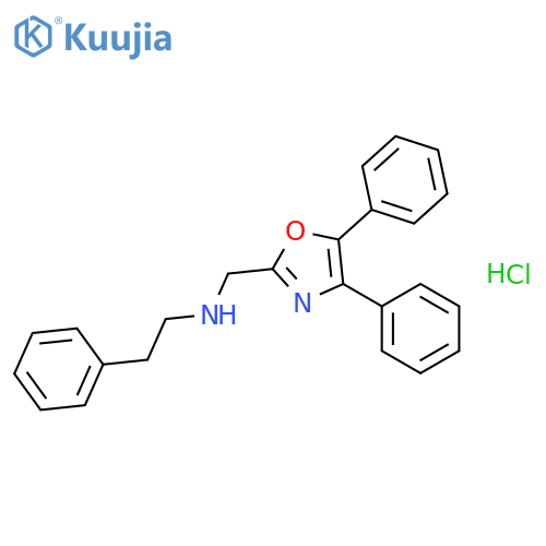 2-Oxazolemethanamine,4,5-diphenyl-N-(2-phenylethyl)-, hydrochloride (1:1) structure