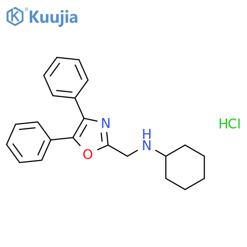 N-[(4,5-diphenyl-1,3-oxazol-2-yl)methyl]cyclohexanamine hydrochloride (1:1) structure
