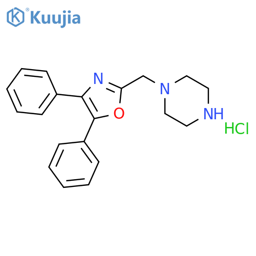 1-[(4,5-diphenyl-1,3-oxazol-2-yl)methyl]piperazine hydrochloride (1:1) structure