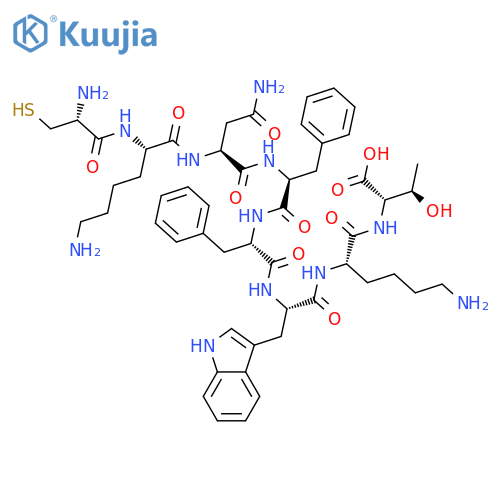 L-Threonine,L-cysteinyl-L-lysyl-L-asparaginyl-L-phenylalanyl-L-phenylalanyl-L-tryptophyl-L-lysyl- structure