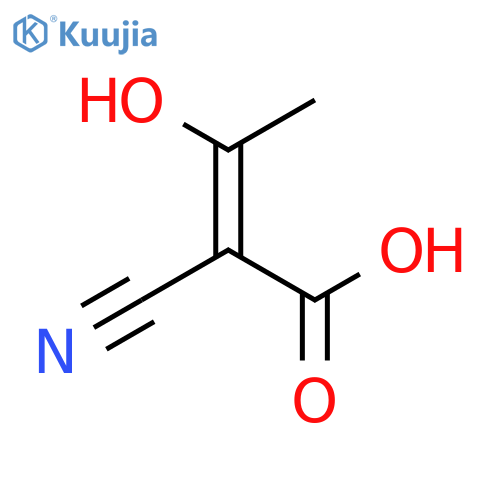 2-Butenoic acid,2-cyano-3-hydroxy- structure
