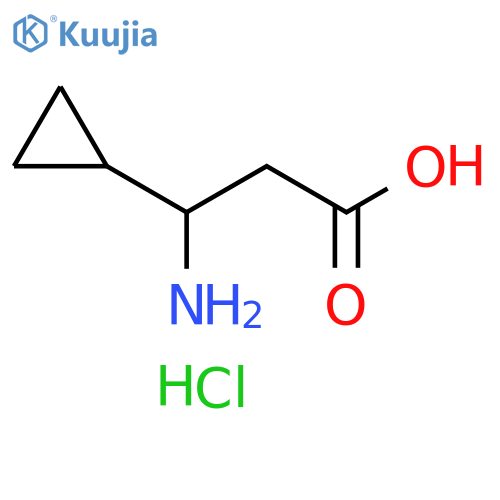3-amino-3-cyclopropylpropanoic acid hydrochloride structure