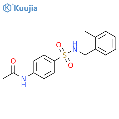 Acetamide, N-[4-[[[(2-methylphenyl)methyl]amino]sulfonyl]phenyl]- structure