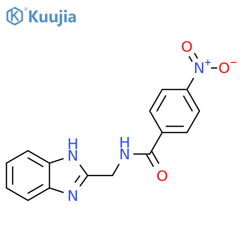N-(1H-1,3-benzodiazol-2-yl)methyl-4-nitrobenzamide structure