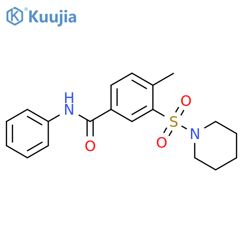 4-methyl-N-phenyl-3-(piperidine-1-sulfonyl)benzamide structure