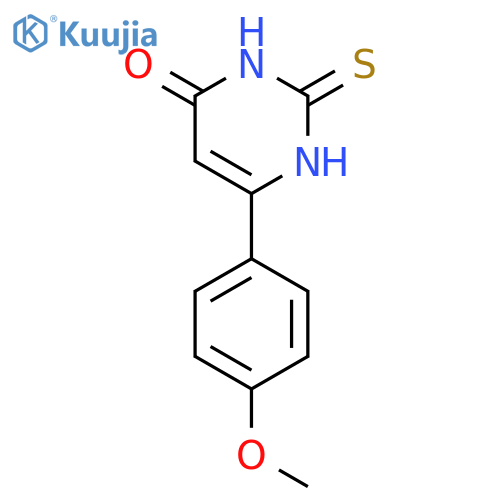 6-(4-methoxyphenyl)-2-sulfanylidene-1,2,3,4-tetrahydropyrimidin-4-one structure