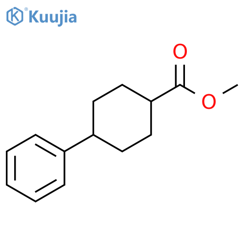 Cyclohexanecarboxylic acid, 4-phenyl-, methyl ester structure