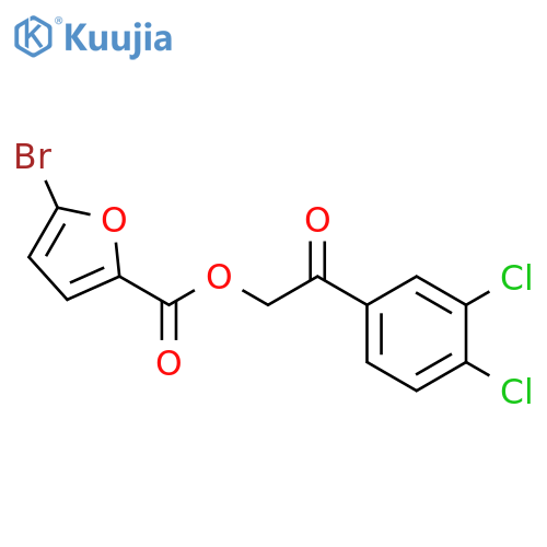 2-(3,4-dichlorophenyl)-2-oxoethyl 5-bromo-2-furoate structure