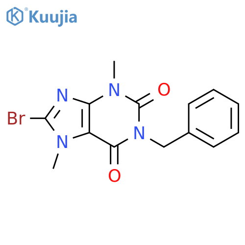 1-benzyl-8-bromo-3,7-dimethyl-2,3,6,7-tetrahydro-1H-purine-2,6-dione structure
