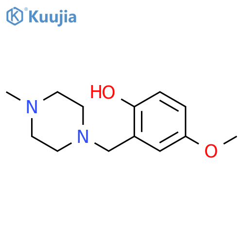 4-methoxy-2-[(4-methyl-1-piperazinyl)methyl]-Phenol structure