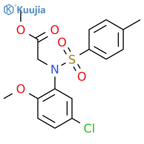 Methyl N-(5-chloro-2-methoxyphenyl)-N-(4-methylphenyl)sulfonylglycinate structure