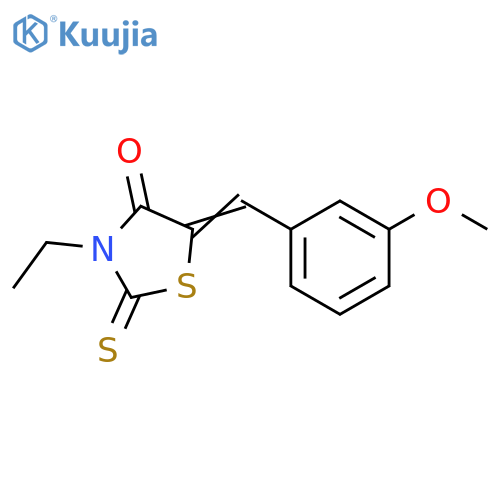 (5Z)-3-ethyl-5-(3-methoxyphenyl)methylidene-2-sulfanylidene-1,3-thiazolidin-4-one structure