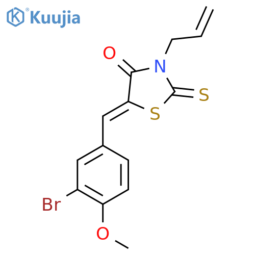 5-((3-Bromo-4-methoxyphenyl)methylene)-3-prop-2-enyl-2-thioxo-1,3-thiazolidin-4-one structure