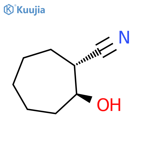 (1S,2R)-2-hydroxycycloheptane-1-carbonitrile structure