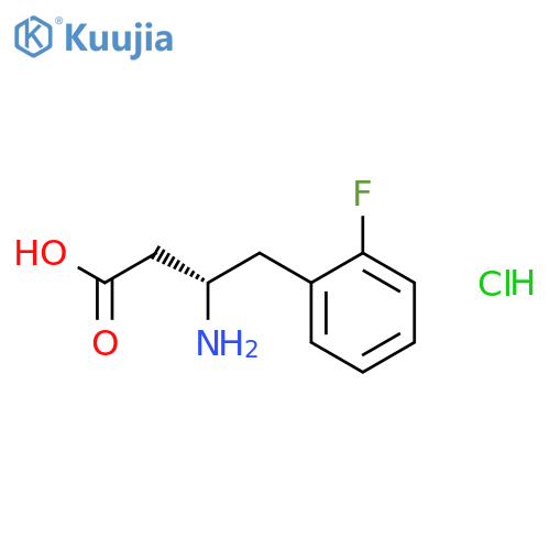 Benzenebutanoicacid, b-amino-2-fluoro-, hydrochloride (1:1),(bS)- structure