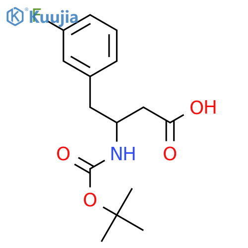 Boc-(R)-3-amino-4-(3-fluorophenyl)-butyric Acid structure