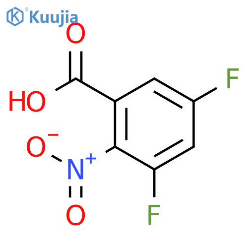 3,5-Difluoro-2-nitrobenzoic acid structure