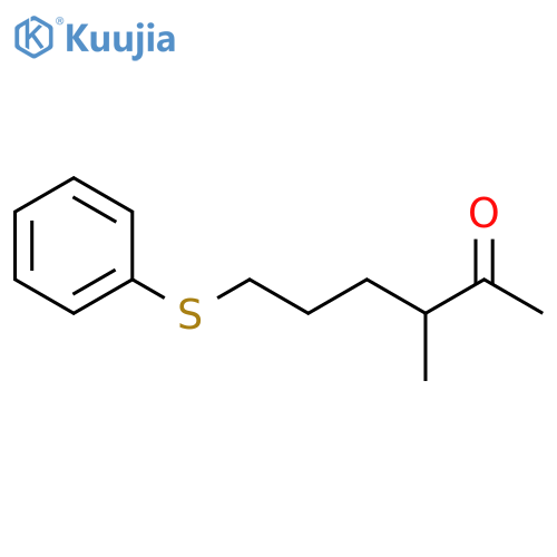 2-Hexanone, 3-methyl-6-(phenylthio)- structure