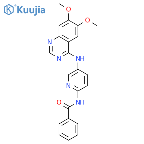 Benzamide, N-[5-[(6,7-dimethoxy-4-quinazolinyl)amino]-2-pyridinyl]- structure