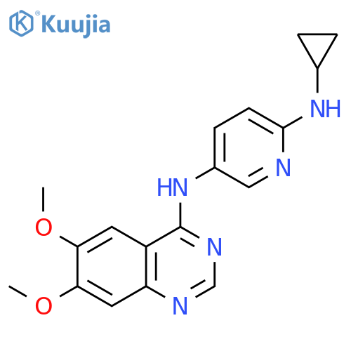 2,5-Pyridinediamine, N2-cyclopropyl-N5-(6,7-dimethoxy-4-quinazolinyl)- structure