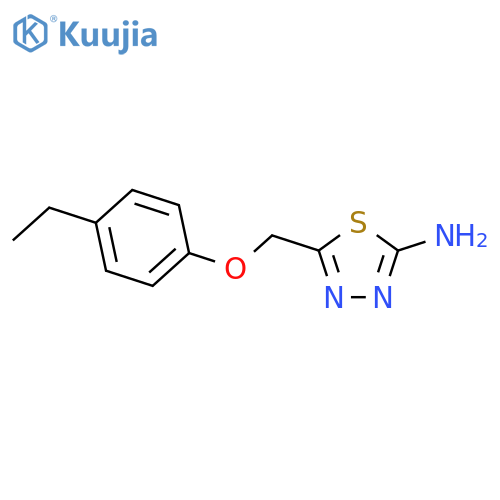 5-((4-ethylphenoxy)methyl)-1,3,4-thiadiazol-2-amine structure