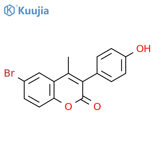 6-Bromo-3(4-Hydroxy Phenyl)-4- Methyl Coumarin structure
