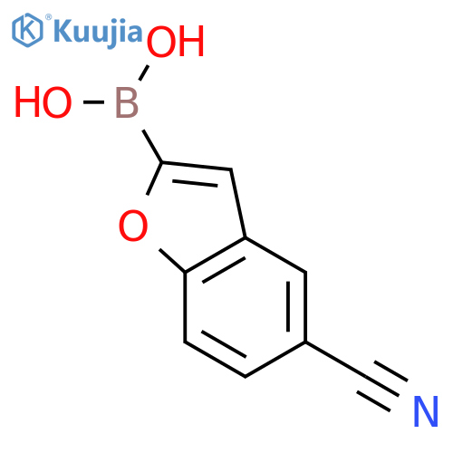 (5-cyano-1-benzofuran-2-yl)boronic acid structure