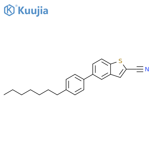 Benzo[b]thiophene-2-carbonitrile, 5-(4-heptylphenyl)- structure