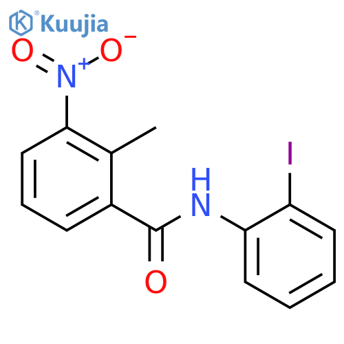 3-nitro-N-(2-iodophenyl)-2-methylbenzamide structure