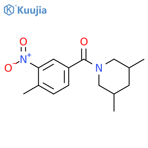 (3,5-dimethylpiperidin-1-yl)(4-methyl-3-nitrophenyl)methanone structure