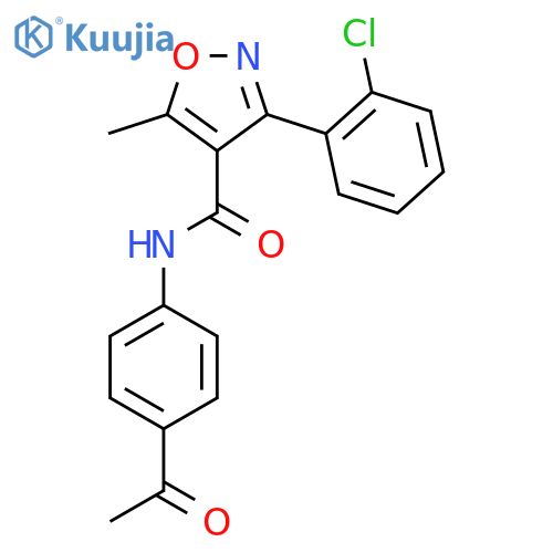 N-(4-Acetylphenyl)(3-(2-chlorophenyl)-5-methylisoxazol-4-yl)formamide structure