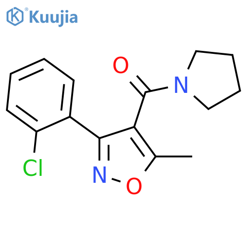(3-(2-chlorophenyl)-5-methylisoxazol-4-yl)(pyrrolidin-1-yl)methanone structure