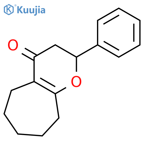 Cyclohepta[b]pyran-4(5H)-one, 2,3,6,7,8,9-hexahydro-2-phenyl- structure