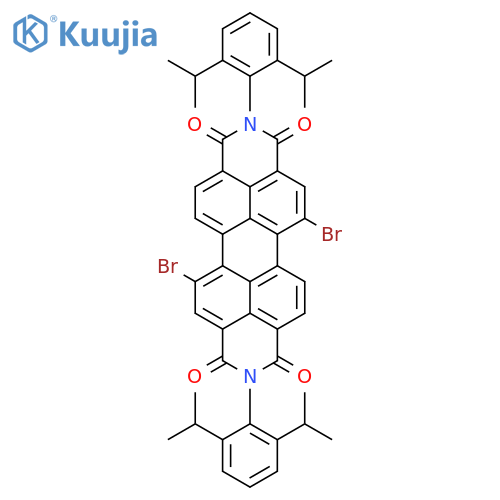 5,12-Dibromo-2,9-bis(2,6-diisopropylphenyl)anthra2,1,9-def:6,5,10-d'e'f'diisoquinoline-1,3,8,10(2H,9H)-tetraone structure