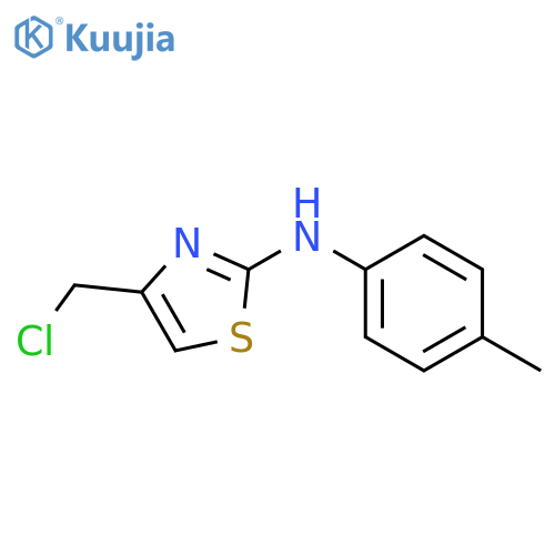 4-(Chloromethyl)-N-(4-methylphenyl)-1,3-thiazol-2-amine hydrochloride structure